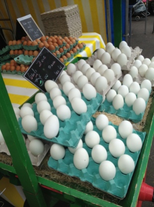 Goose eggs for sale at the Richard Lenoir market.