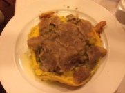 Tortino with porcini and white truffles at Buca dell'Orafo