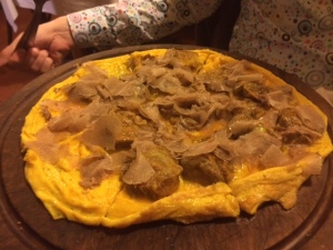 Tortino with artichokes and white truffles at Buca dell'Orafo